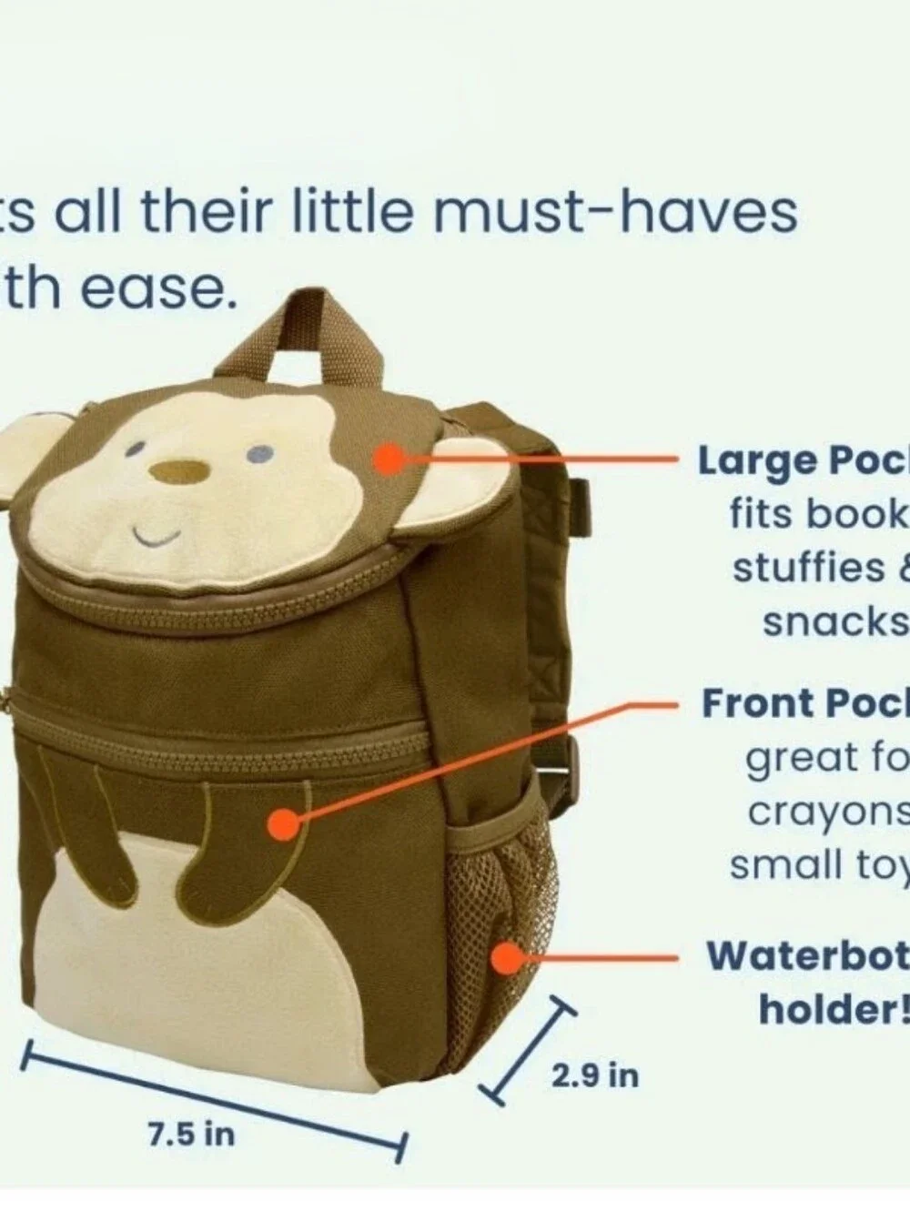 Goldbug Safety Harness Backpack with Removable Tether, Walking Harness